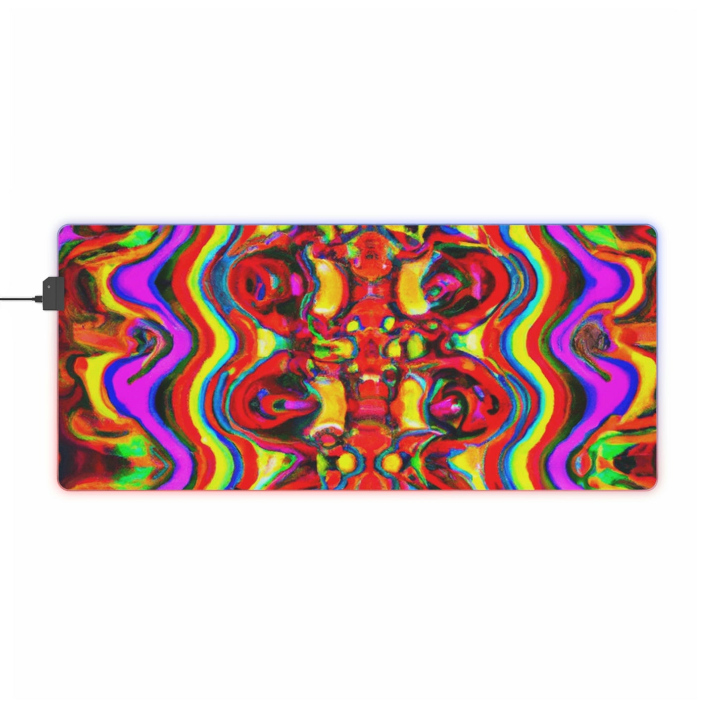 Rockettor Randy - Psychedelic Trippy LED Light Up Gaming Mouse Pad