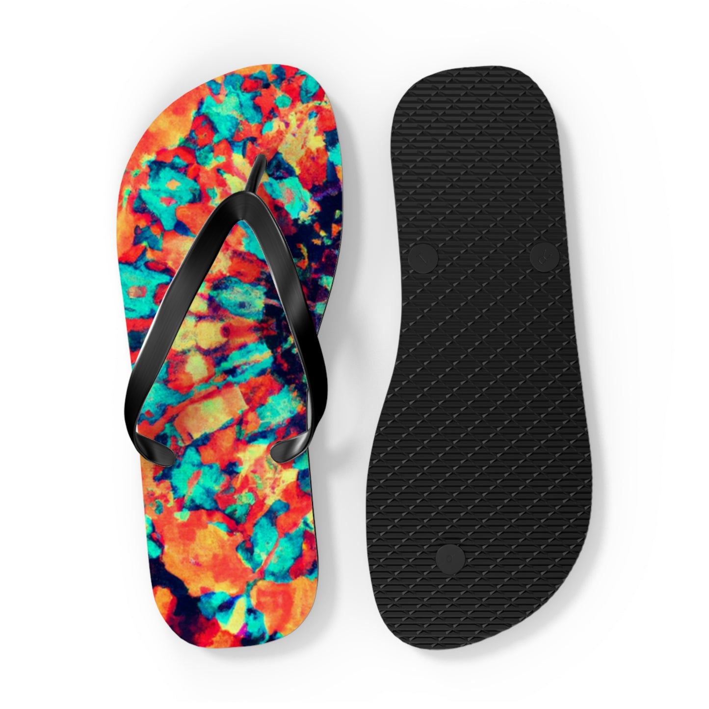 Ebeneezer Footman. - Psychedelic Trippy Flip Flop Beach Sandals