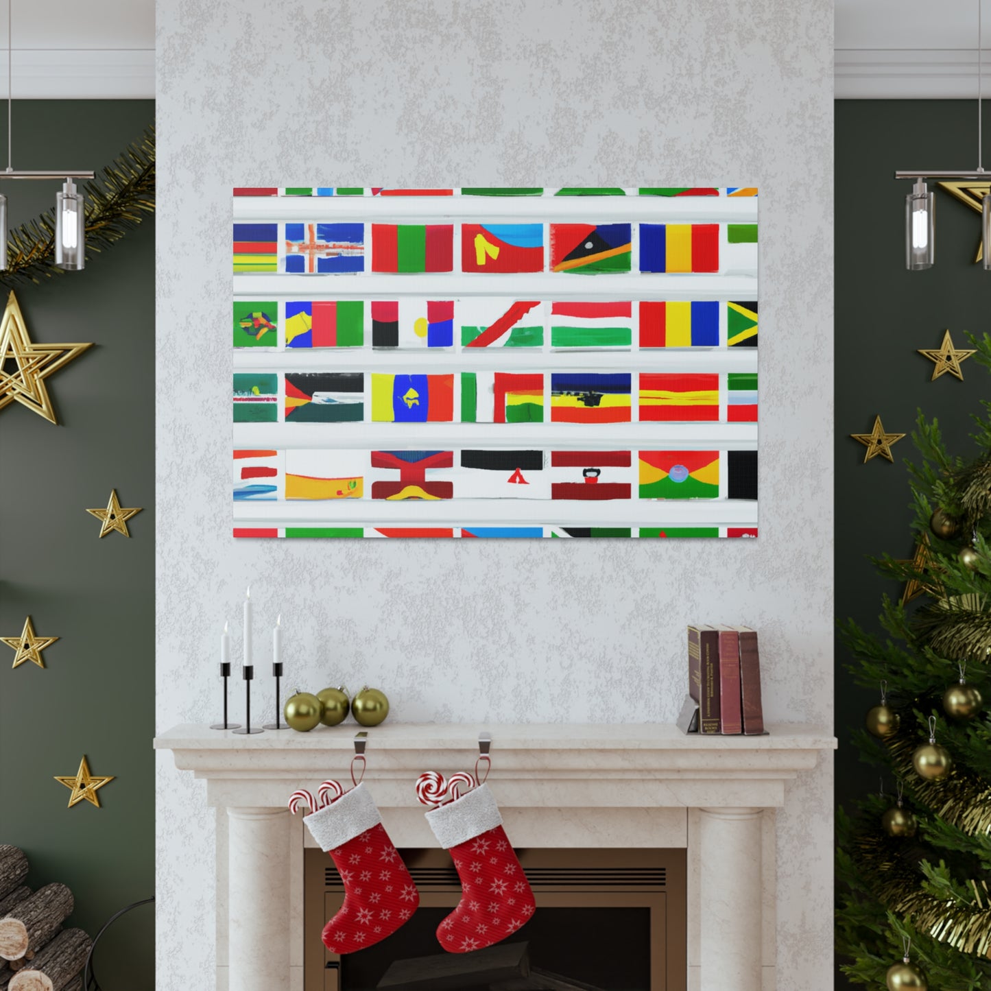 Adelaide Blaine, Flag Designer of the 1800's - Flags Of The World Canvas Wall Art