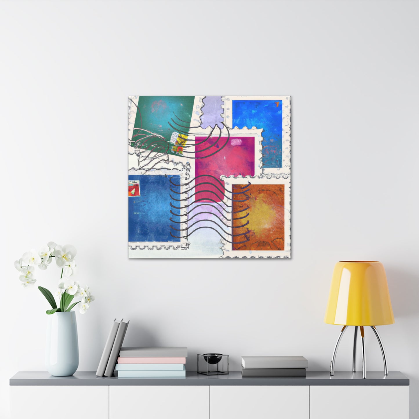 Globetrotting Stamps - Postage Stamp Collector Canvas Wall Art