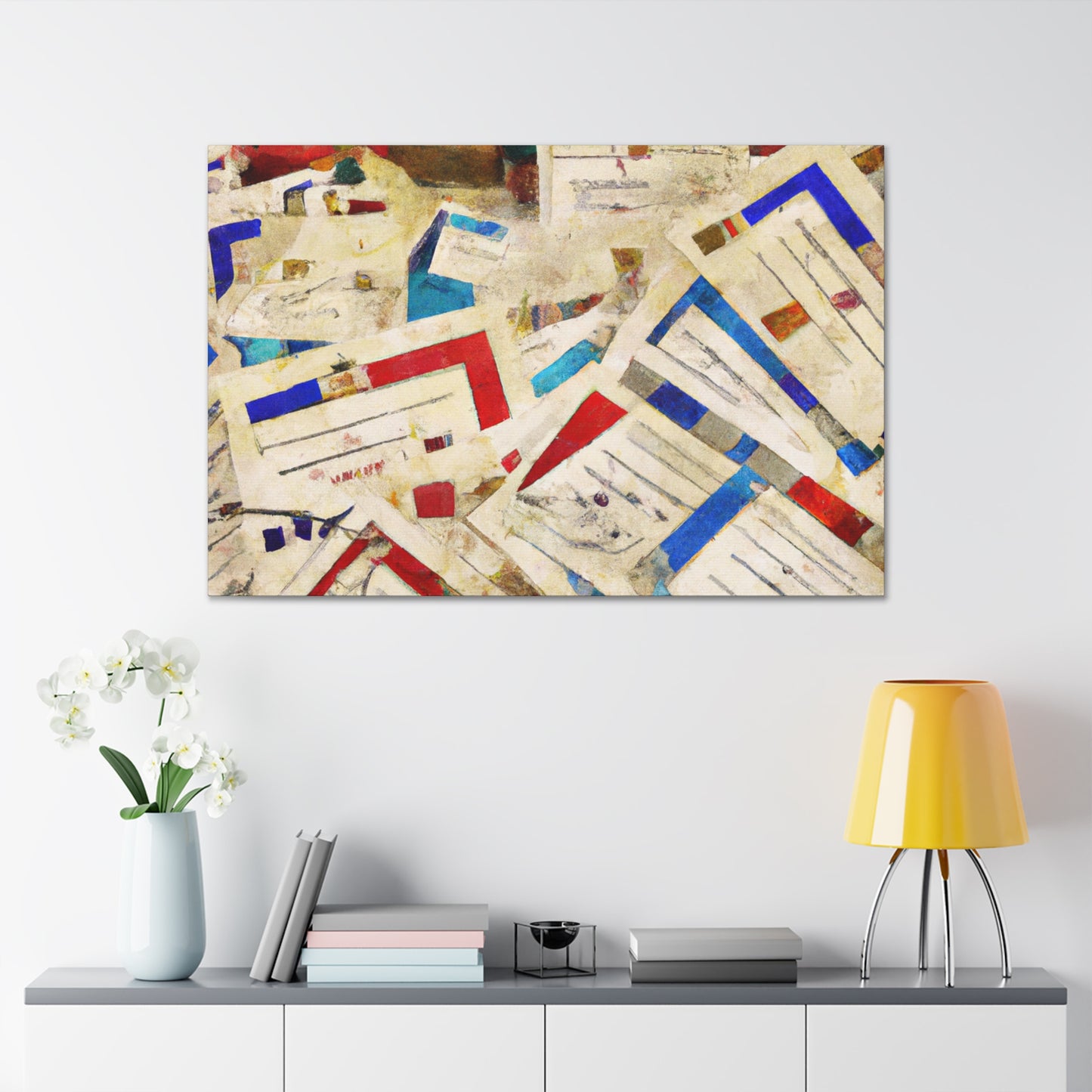 "Global Postage Collection" - Postage Stamp Collector Canvas Wall Art