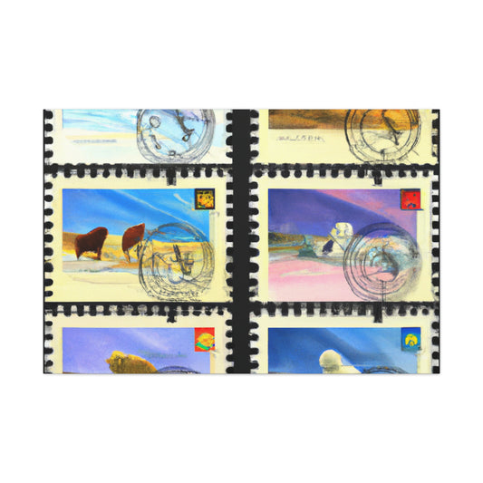 International Heritage Collection - Postage Stamp Collector Canvas Wall Art