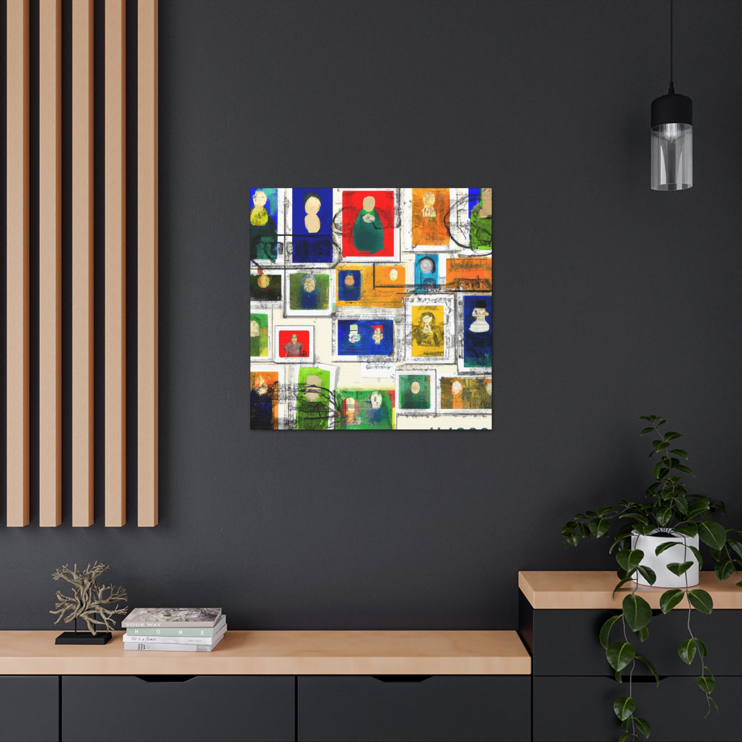 Global Wonders Collection - Postage Stamp Collector Canvas Wall Art