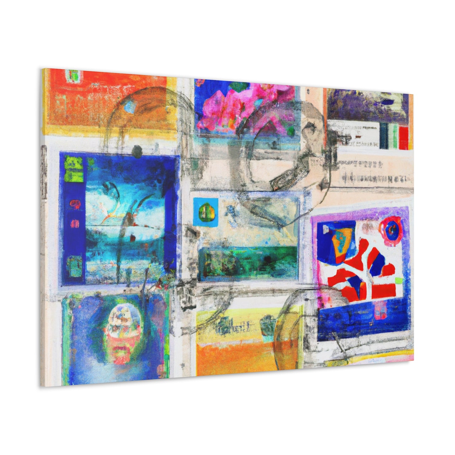 Global Adventure Stamp Collection - Postage Stamp Collector Canvas Wall Art