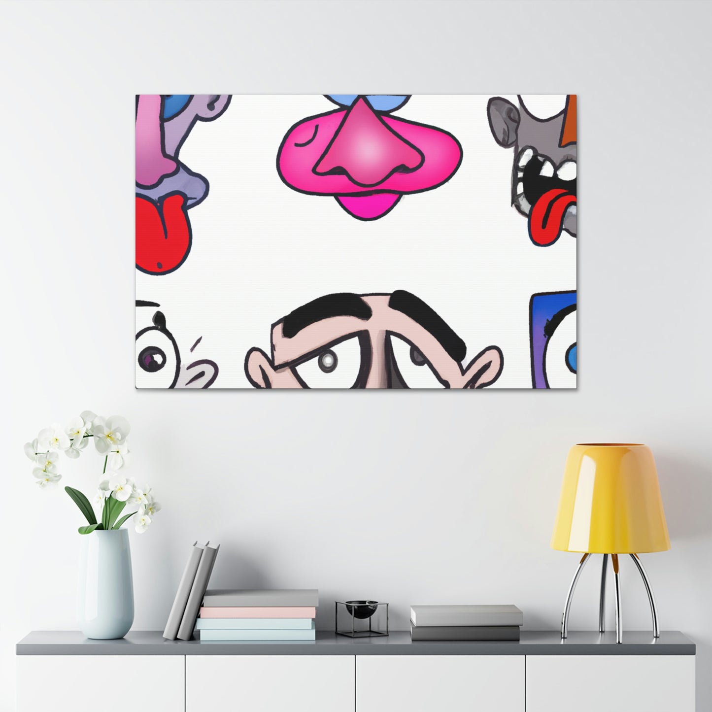 Claude du Val - Cartoon Collector Canvas Wall Art