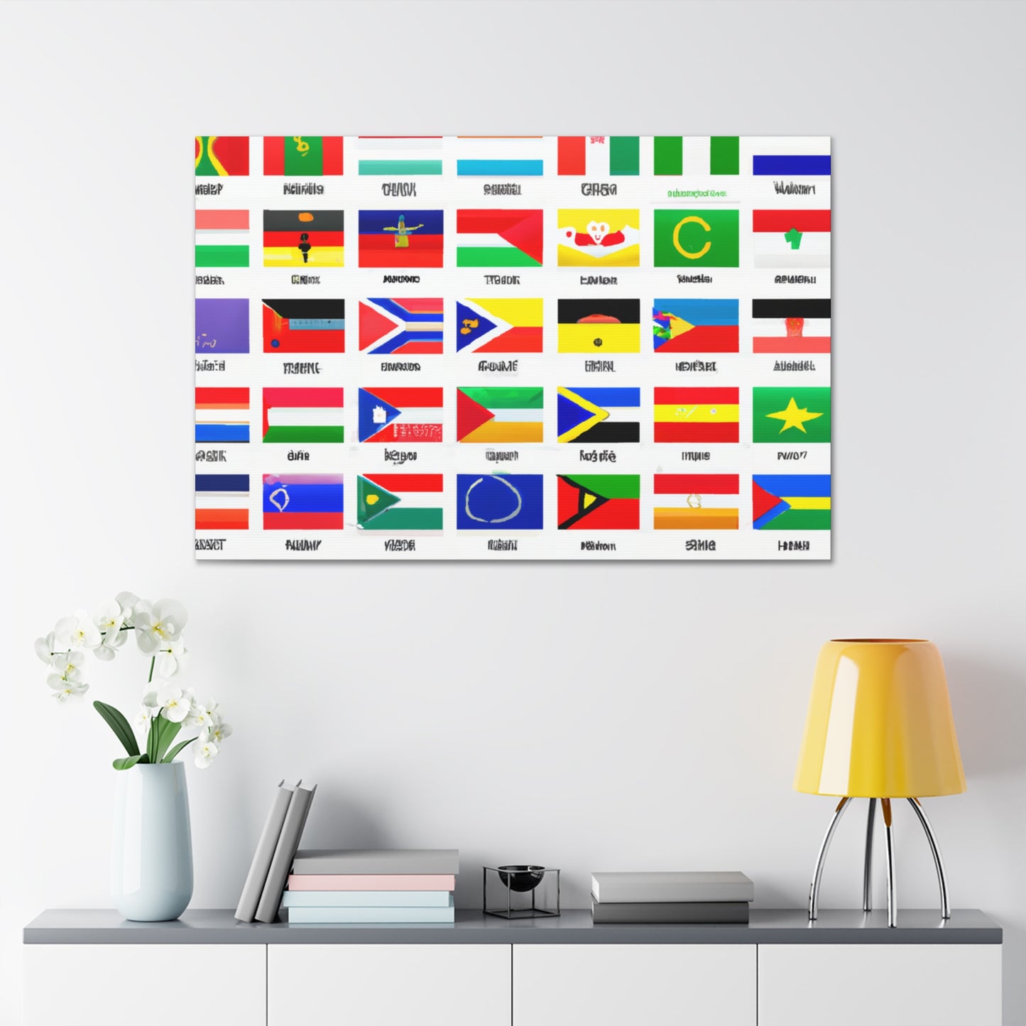 Adam Clarkson, Flag Designer of the 1800's - Flags Of The World Canvas Wall Art