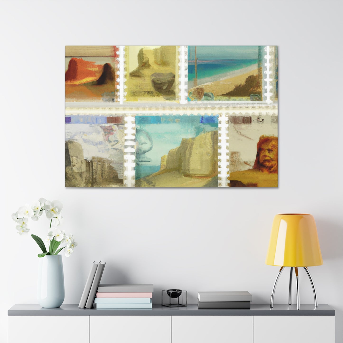 Globetrotter Postage Stamps - Postage Stamp Collector Canvas Wall Art