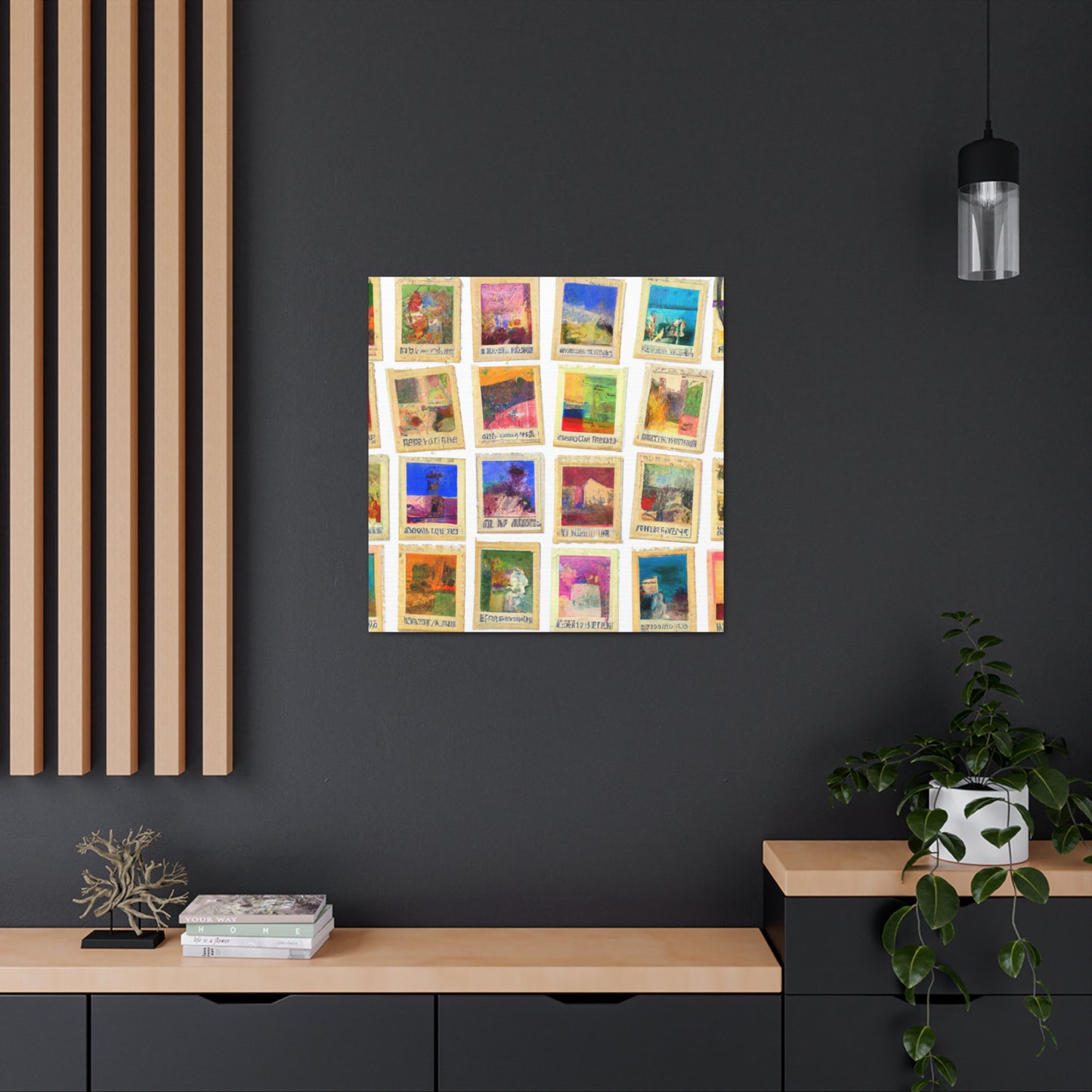 Globe Trotting Stamps - Postage Stamp Collector Canvas Wall Art