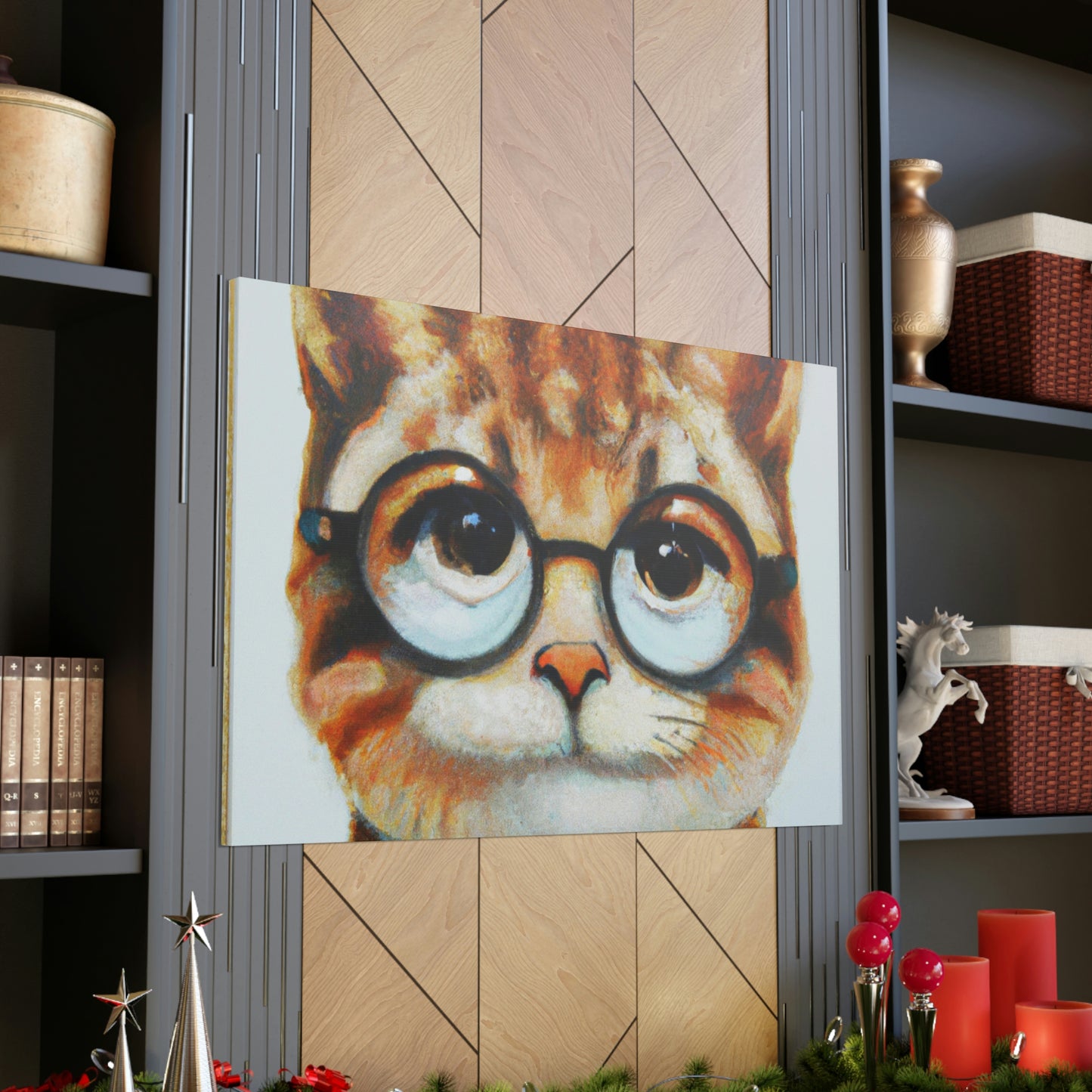 Patches Puffington - Cat Lovers Canvas Wall Art