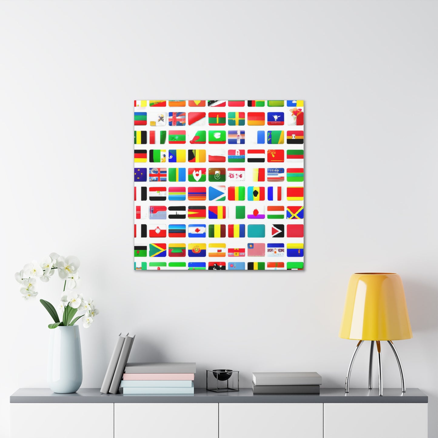 Josephine Knox Thompson - Flags Of The World Canvas Wall Art