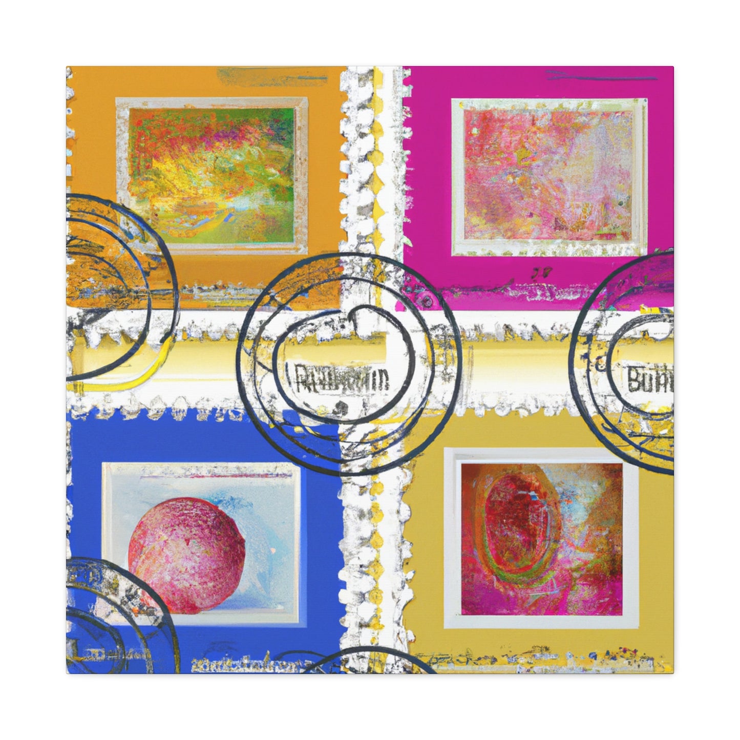 Global Discoveries Series - Postage Stamp Collector Canvas Wall Art