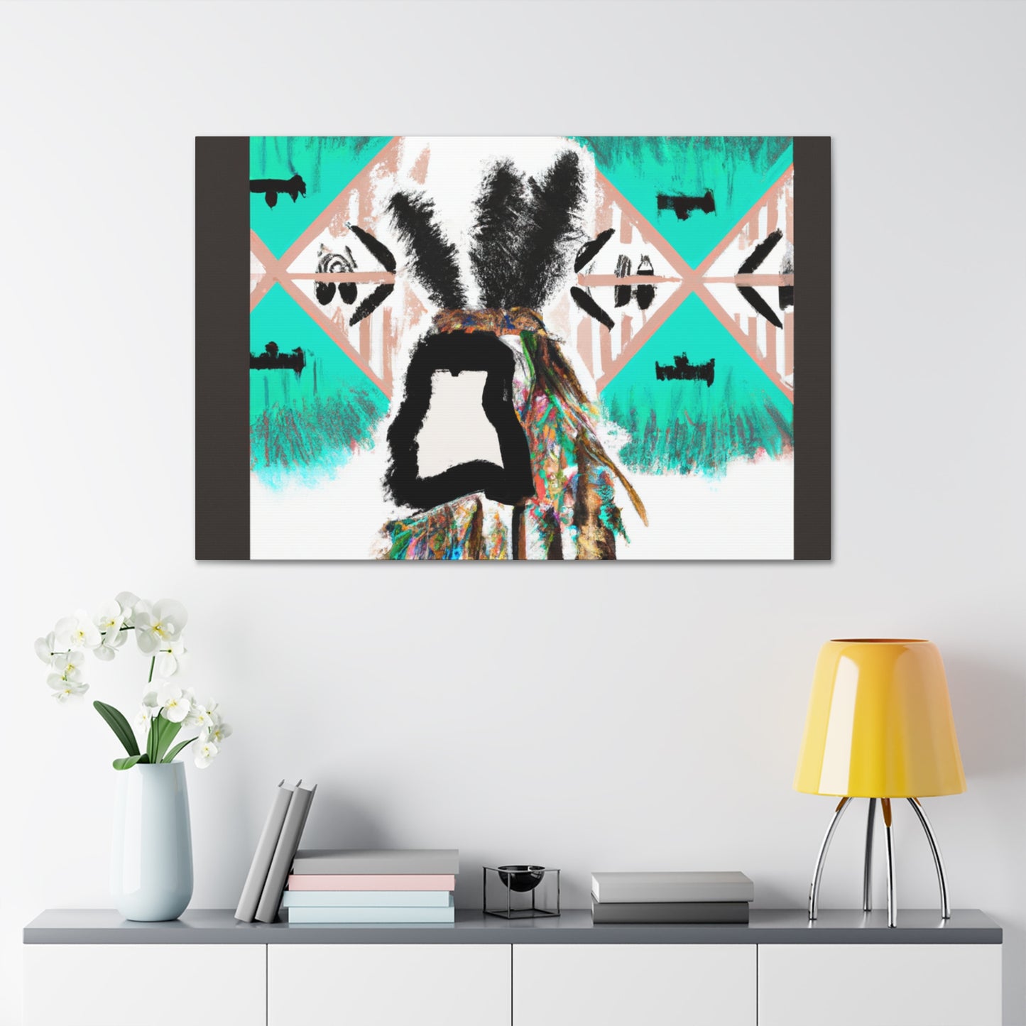 Sagamore Wolfpaw - Native American Indian Canvas Wall Art