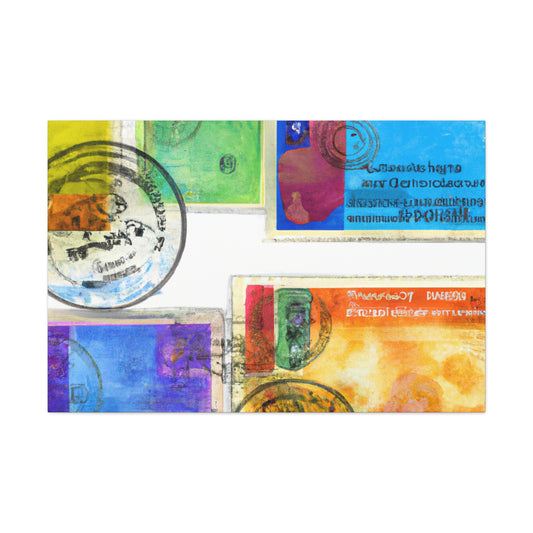 International Perceptions - Postage Stamp Collector Canvas Wall Art