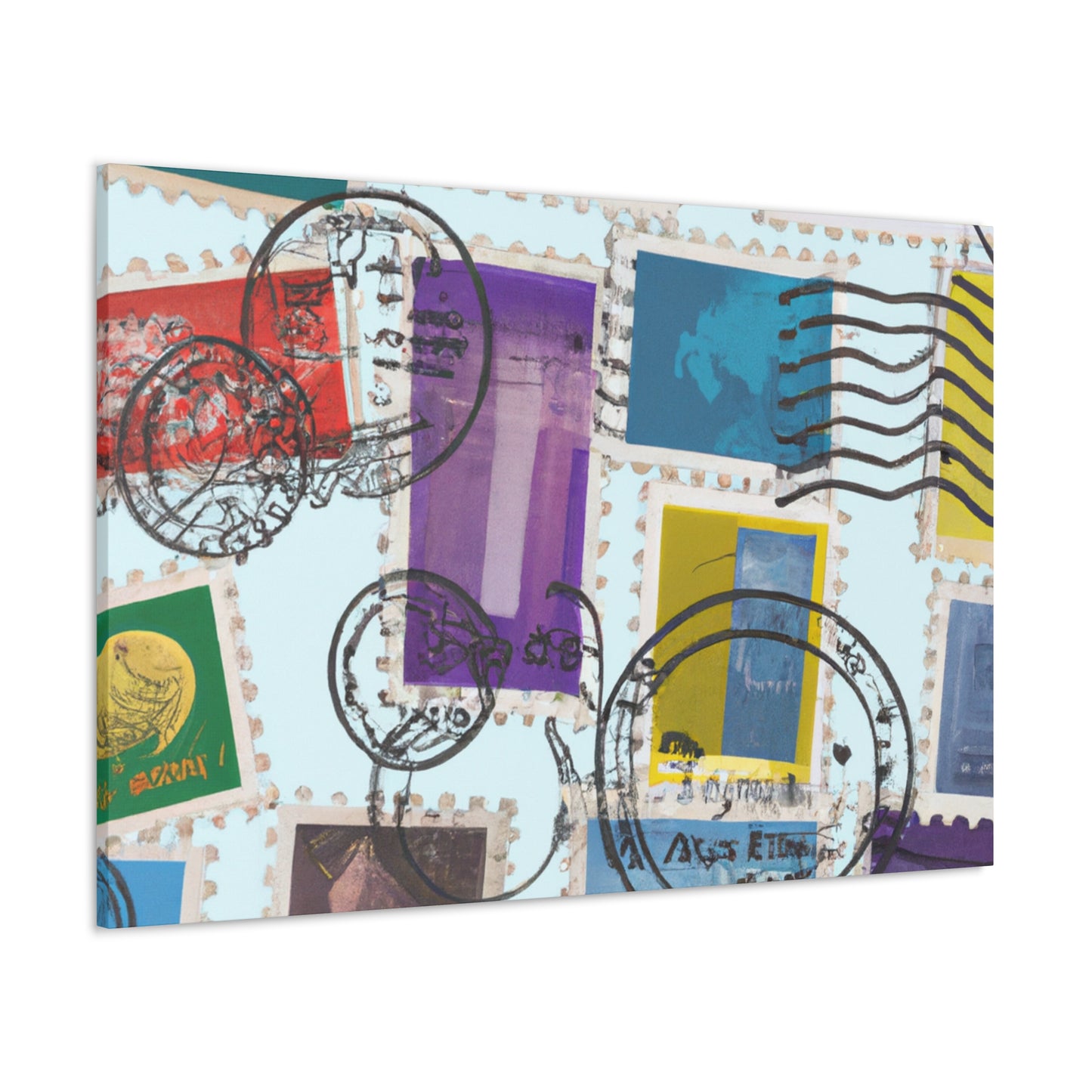 GlobalJourney stamps. - Postage Stamp Collector Canvas Wall Art