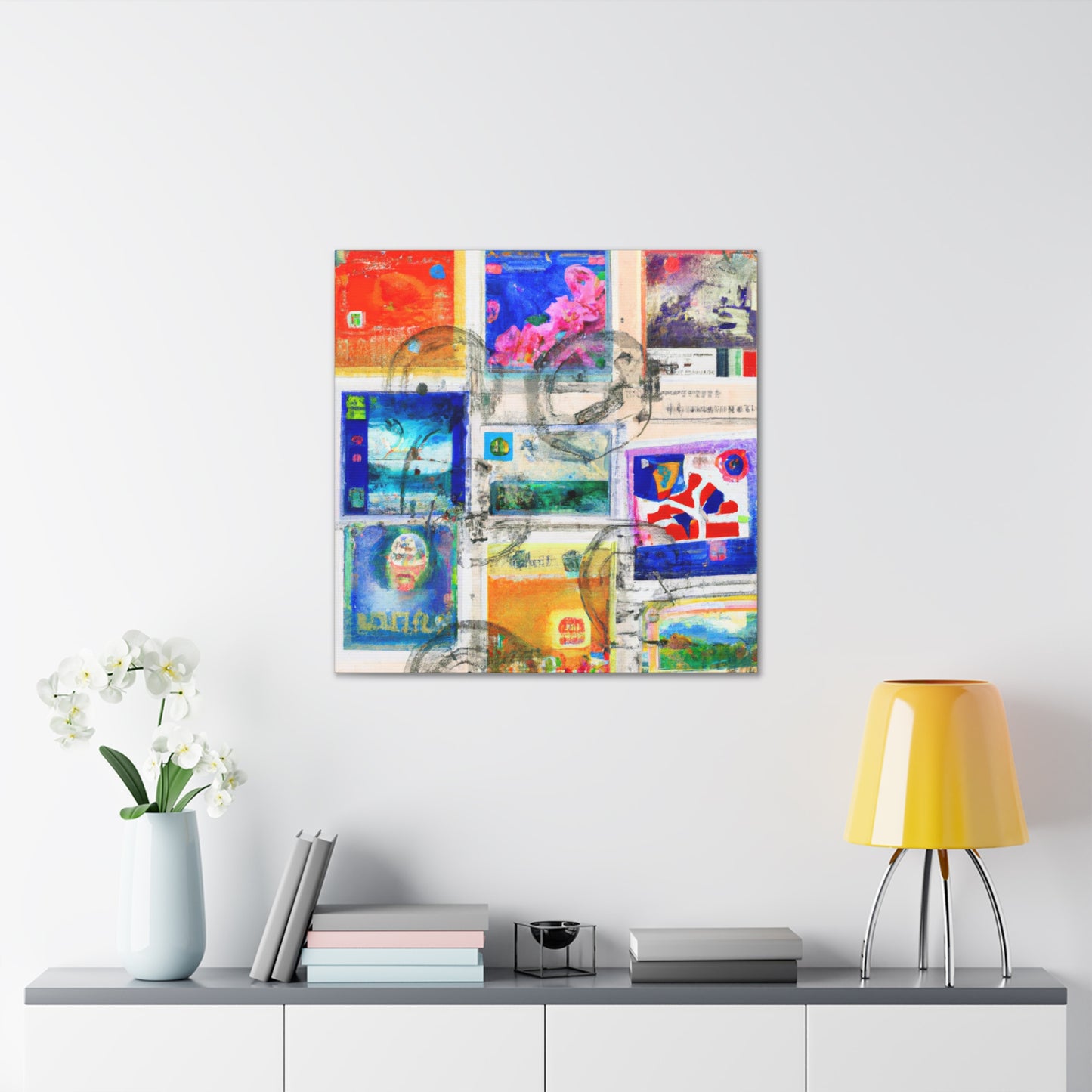 Global Adventure Stamp Collection - Postage Stamp Collector Canvas Wall Art