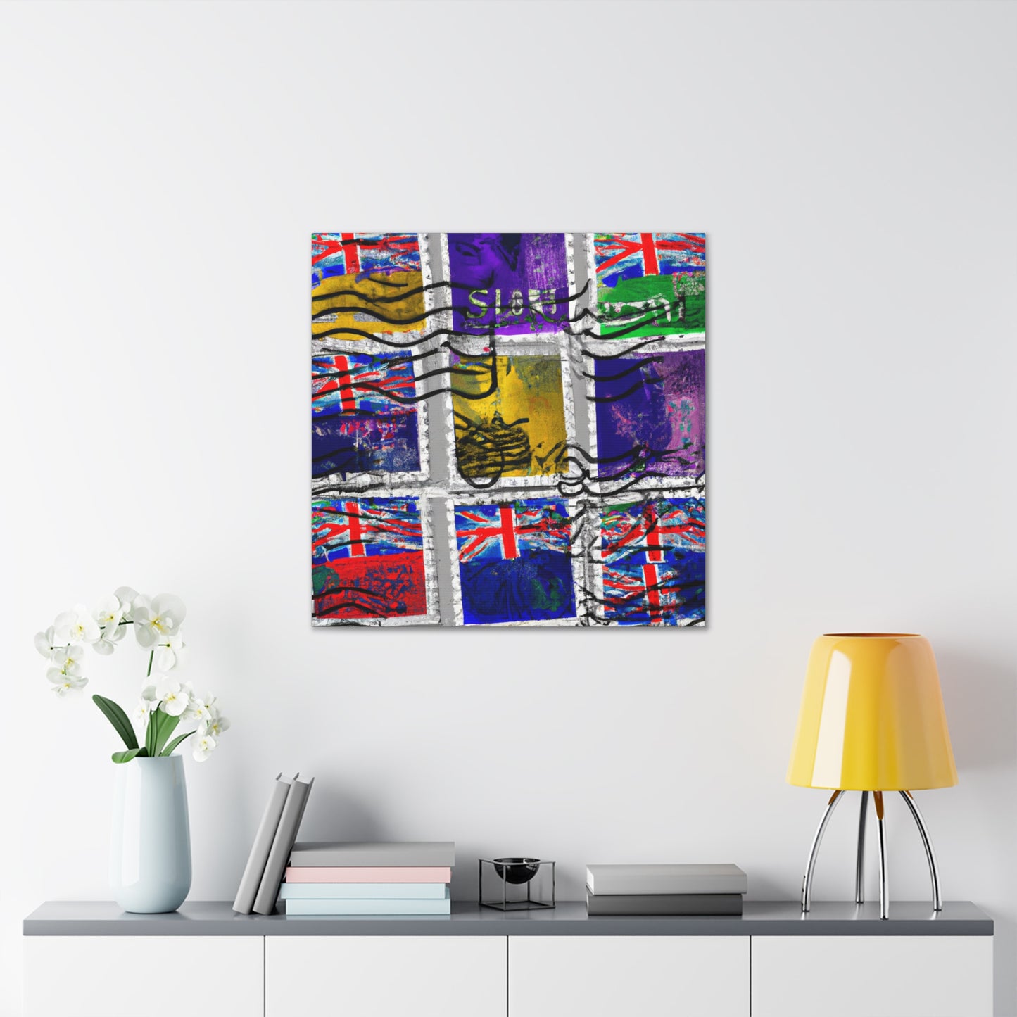 Global Traveler Commemorative Series - Postage Stamp Collector Canvas Wall Art