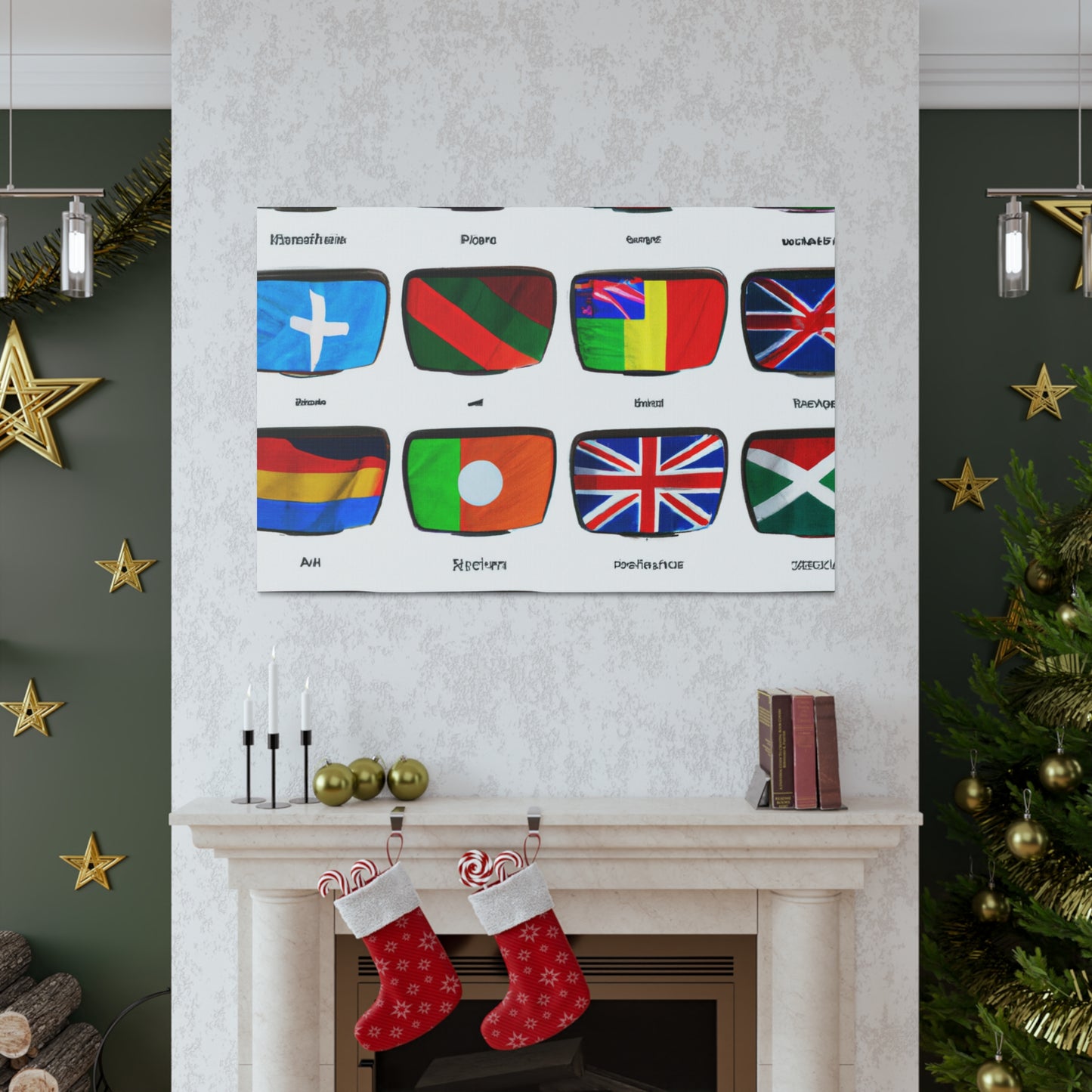 Susan Bellows-Henderson - Flags Of The World Canvas Wall Art