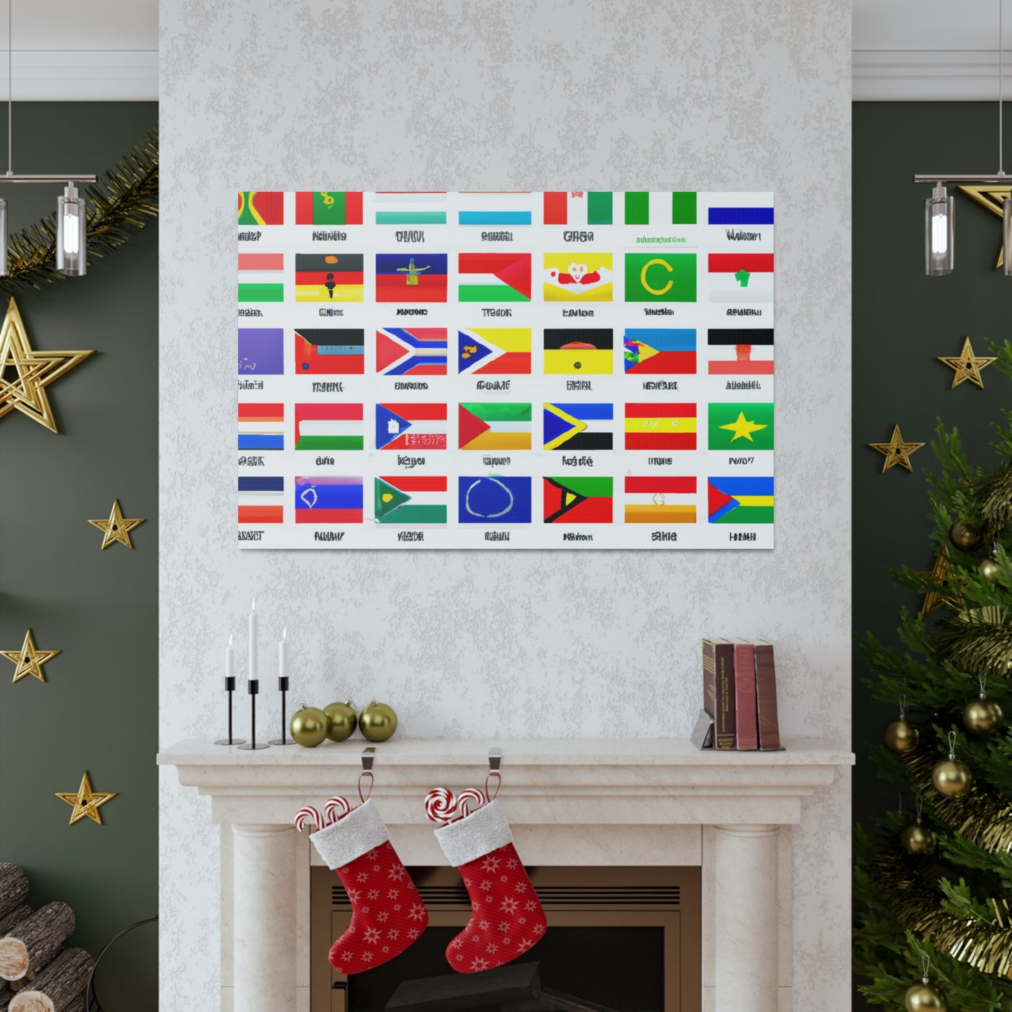 Adam Clarkson, Flag Designer of the 1800's - Flags Of The World Canvas Wall Art