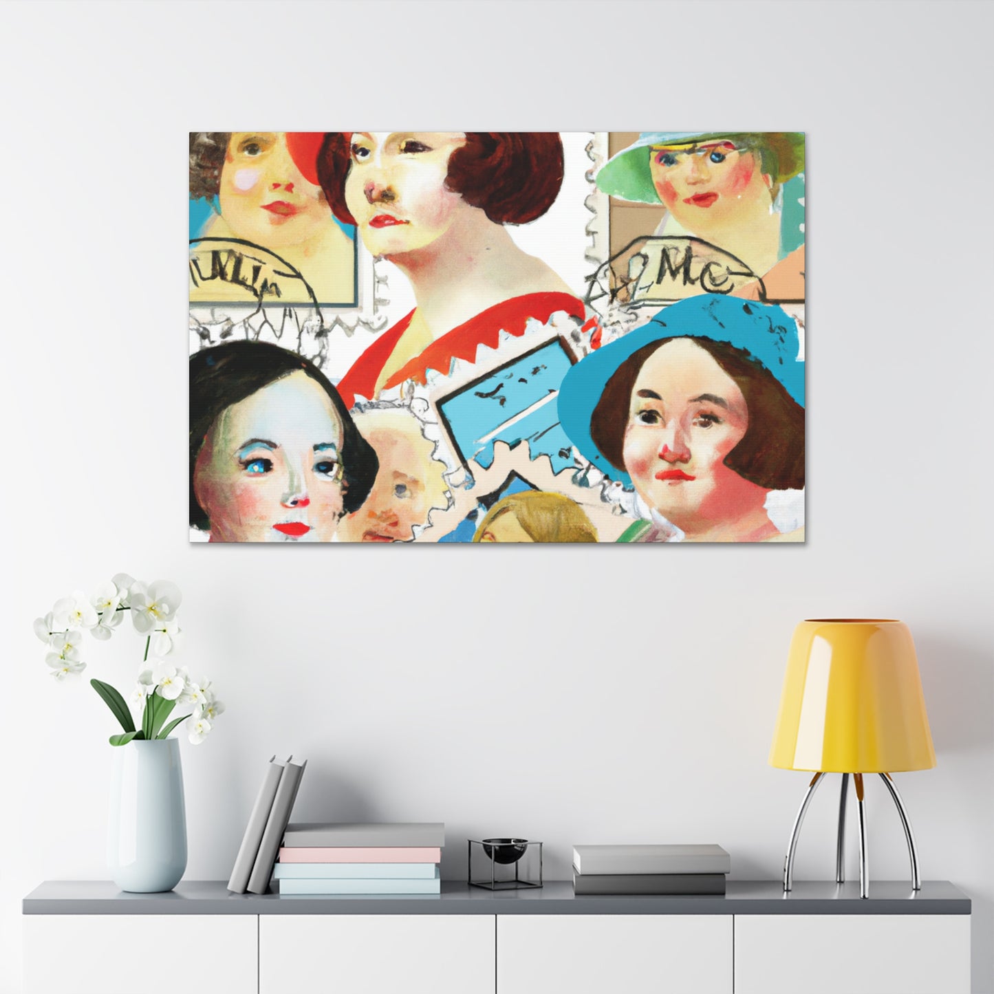 Global Heritage Collection - Postage Stamp Collector Canvas Wall Art