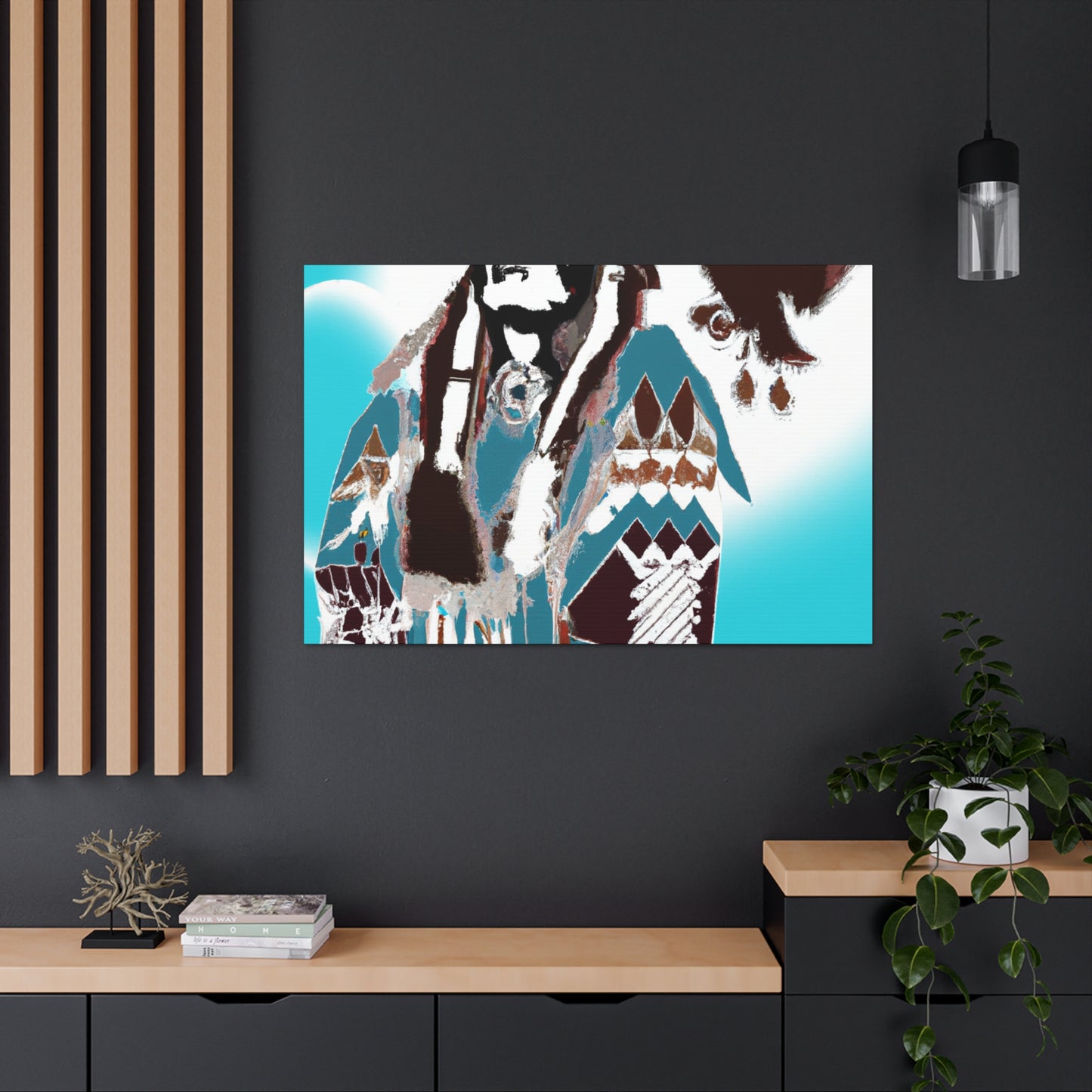 Running Bear - Native American Indian Canvas Wall Art