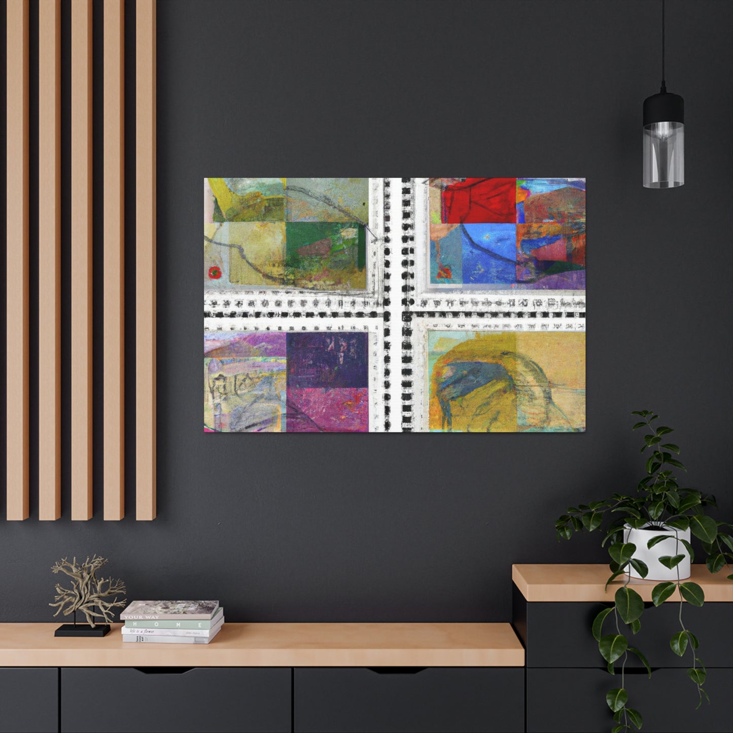 Global Gazers - Postage Stamp Collector Canvas Wall Art