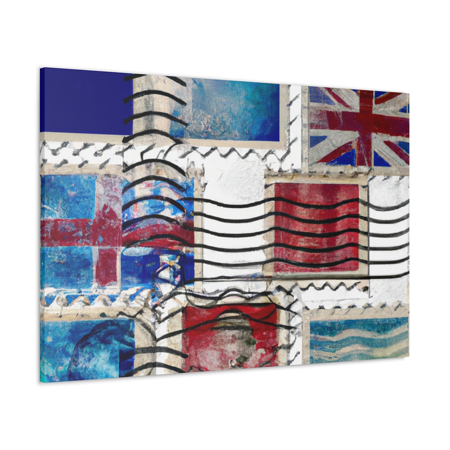 Collectible World Wonders Postage Stamps - Postage Stamp Collector Canvas Wall Art