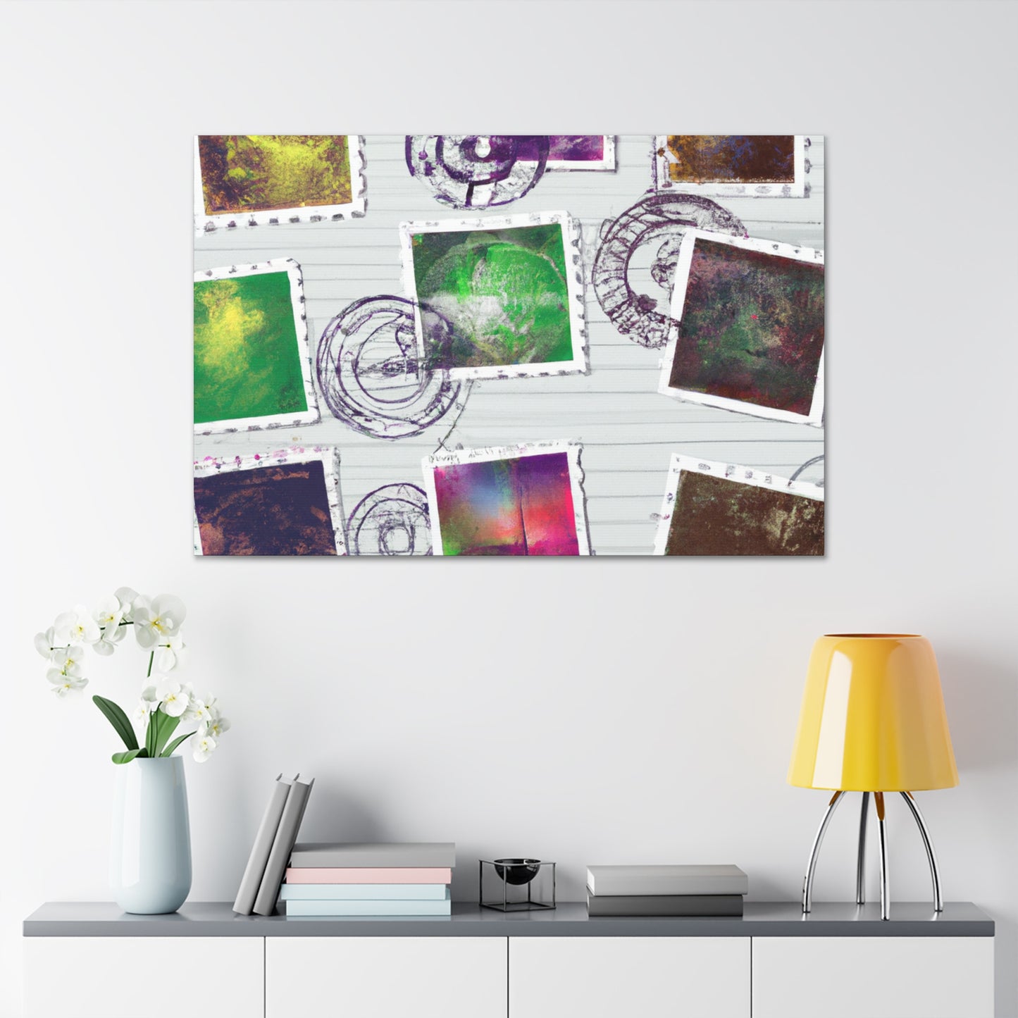 Global Celebrations Stamp Series - Postage Stamp Collector Canvas Wall Art