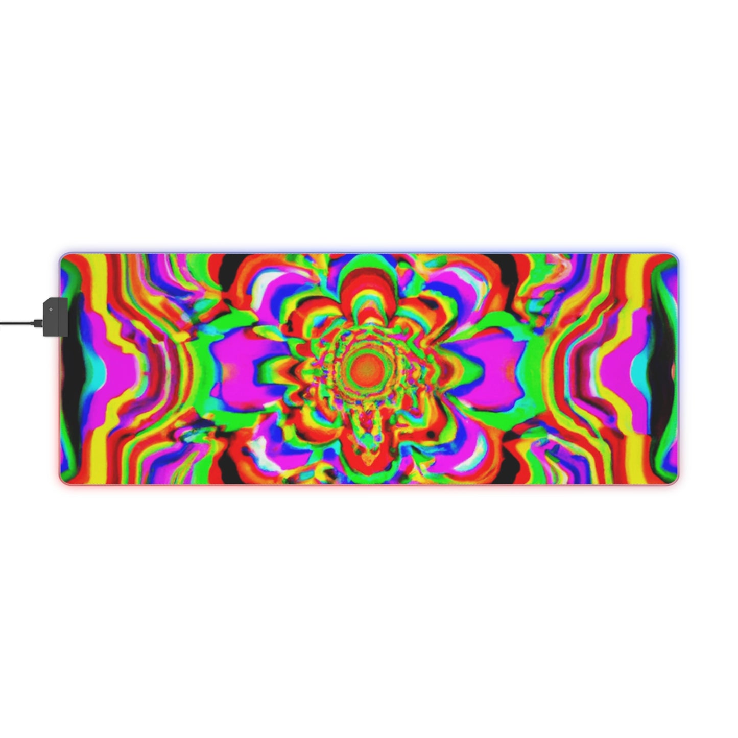 Fanny Flashback - Psychedelic Trippy LED Light Up Gaming Mouse Pad