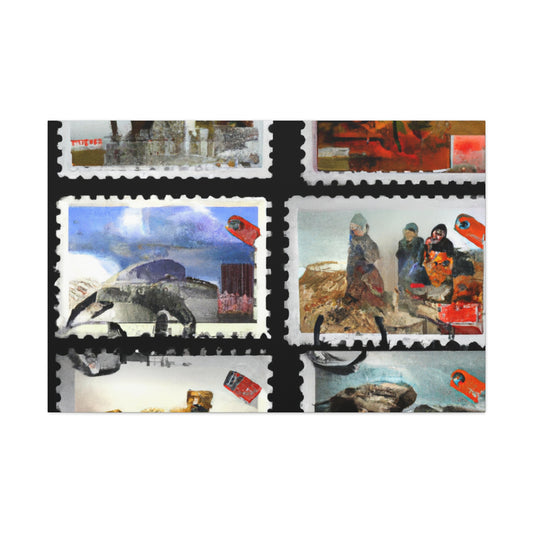 Global Grandeur Stamps - Postage Stamp Collector Canvas Wall Art