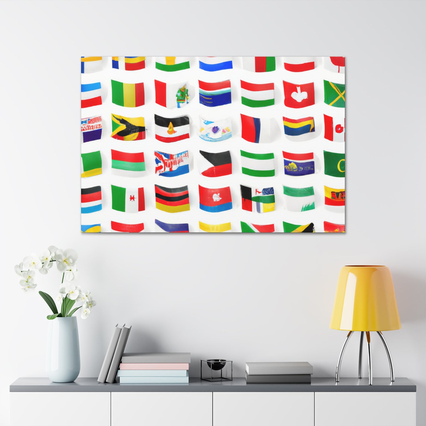 Emily Postwell - Flags Of The World Canvas Wall Art