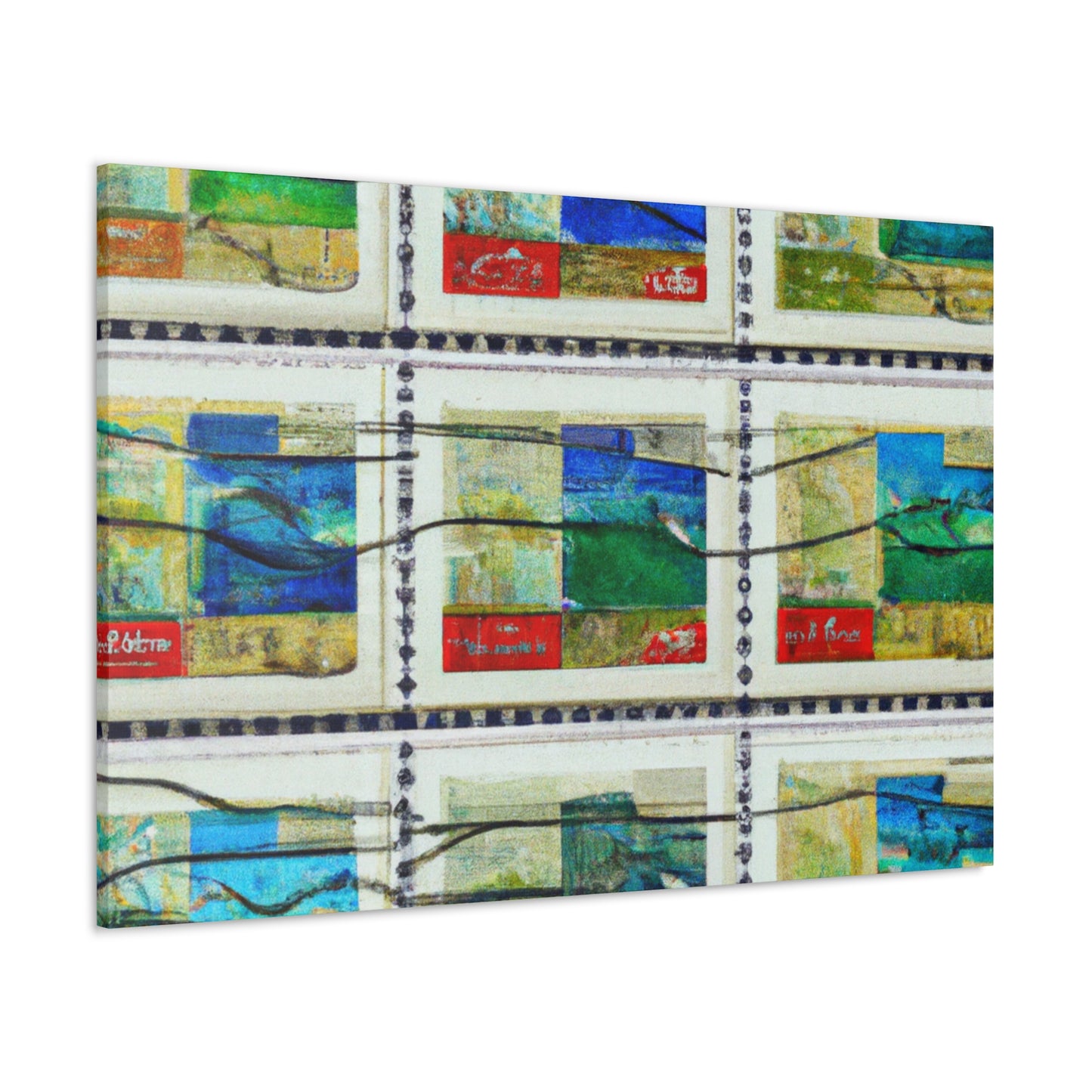 Globe Trotting Postage Stamps - Postage Stamp Collector Canvas Wall Art