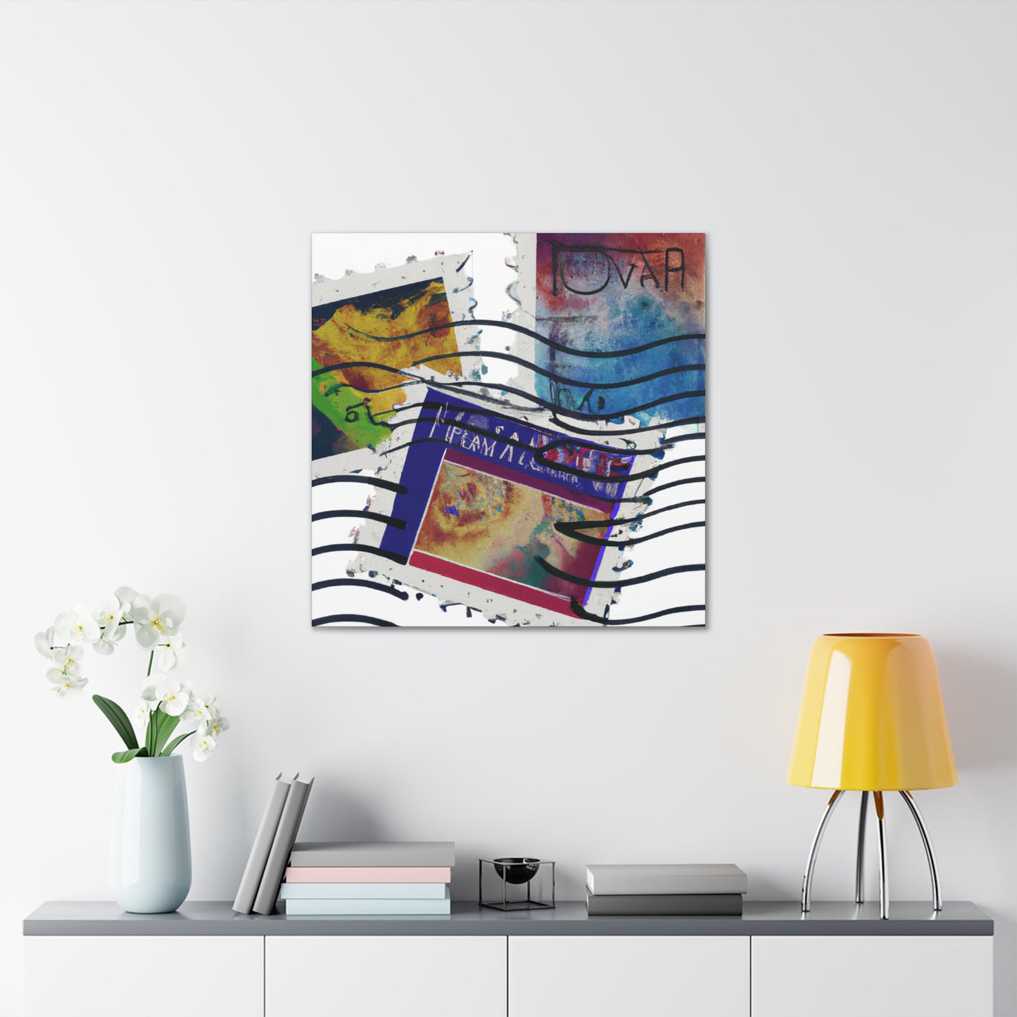 Global Treasures Stamps - Postage Stamp Collector Canvas Wall Art