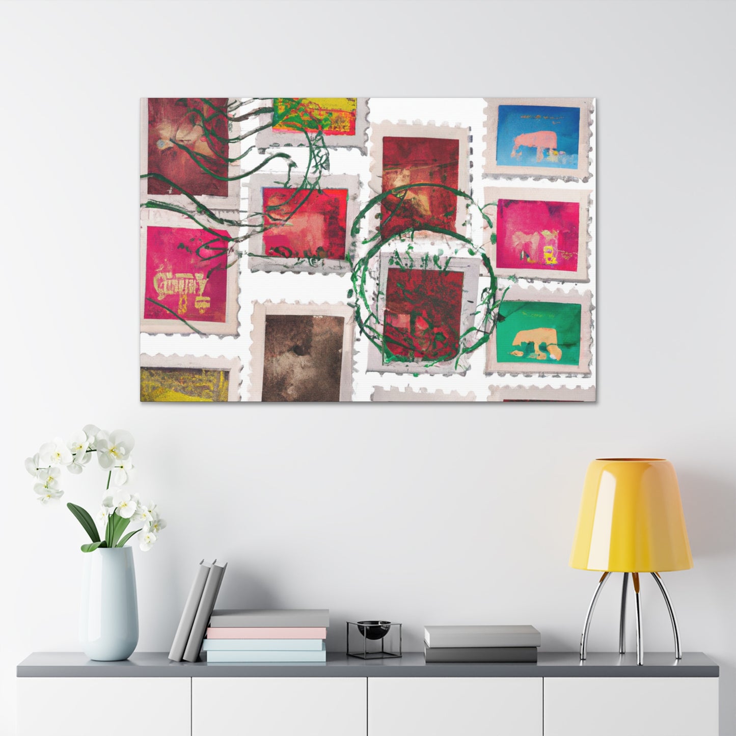 Globetrotter Stamps - Postage Stamp Collector Canvas Wall Art