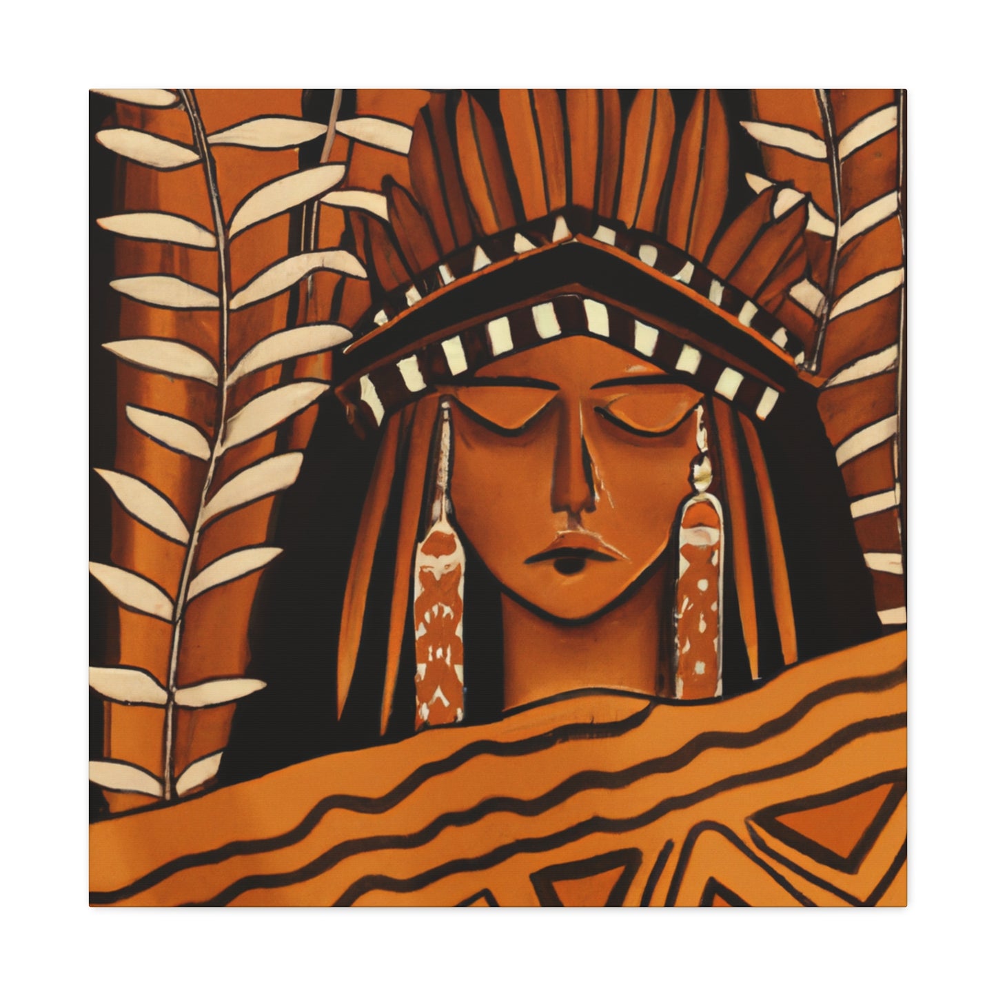 Little Deer of the Painted Valley - Native American Indian Canvas Wall Art