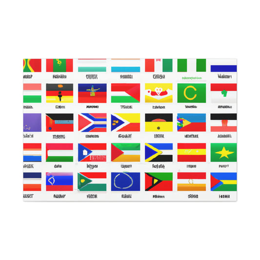 Adam Clarkson, Flag Designer of the 1800's - Flags Of The World Canvas Wall Art