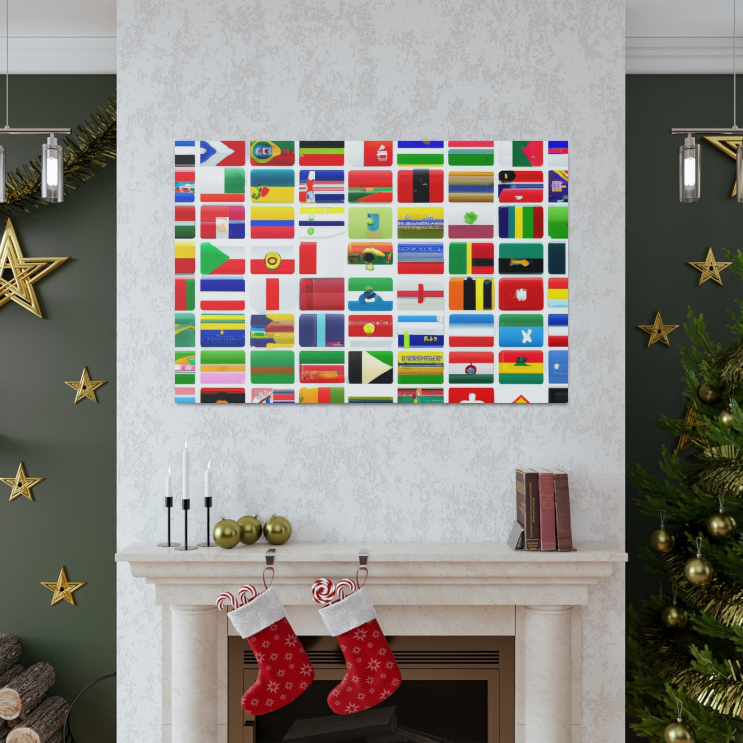 Emily Crandall (1845 - 1915) - Flags Of The World Canvas Wall Art