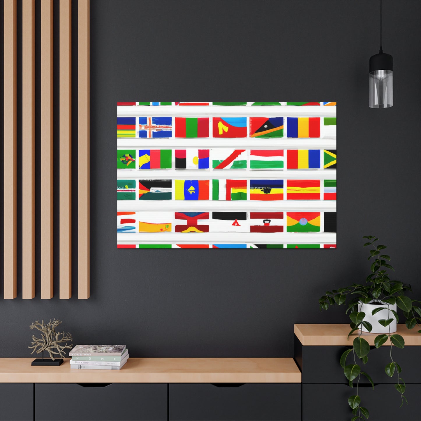 Adelaide Blaine, Flag Designer of the 1800's - Flags Of The World Canvas Wall Art