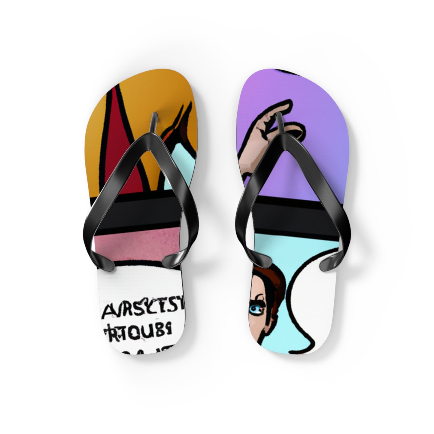 Captain Flashbolt! - Comics Collector Flip Flop Beach Sandals