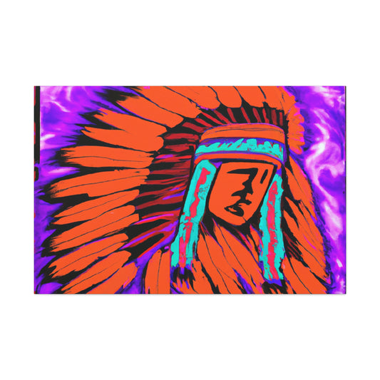 Tecumseh Brightstar - Native American Indian Canvas Wall Art