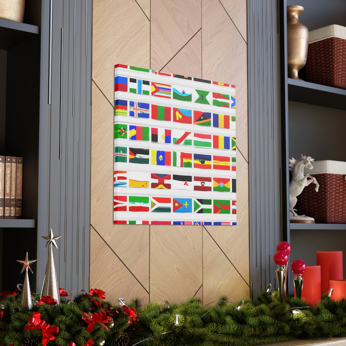 Adelaide Blaine, Flag Designer of the 1800's - Flags Of The World Canvas Wall Art