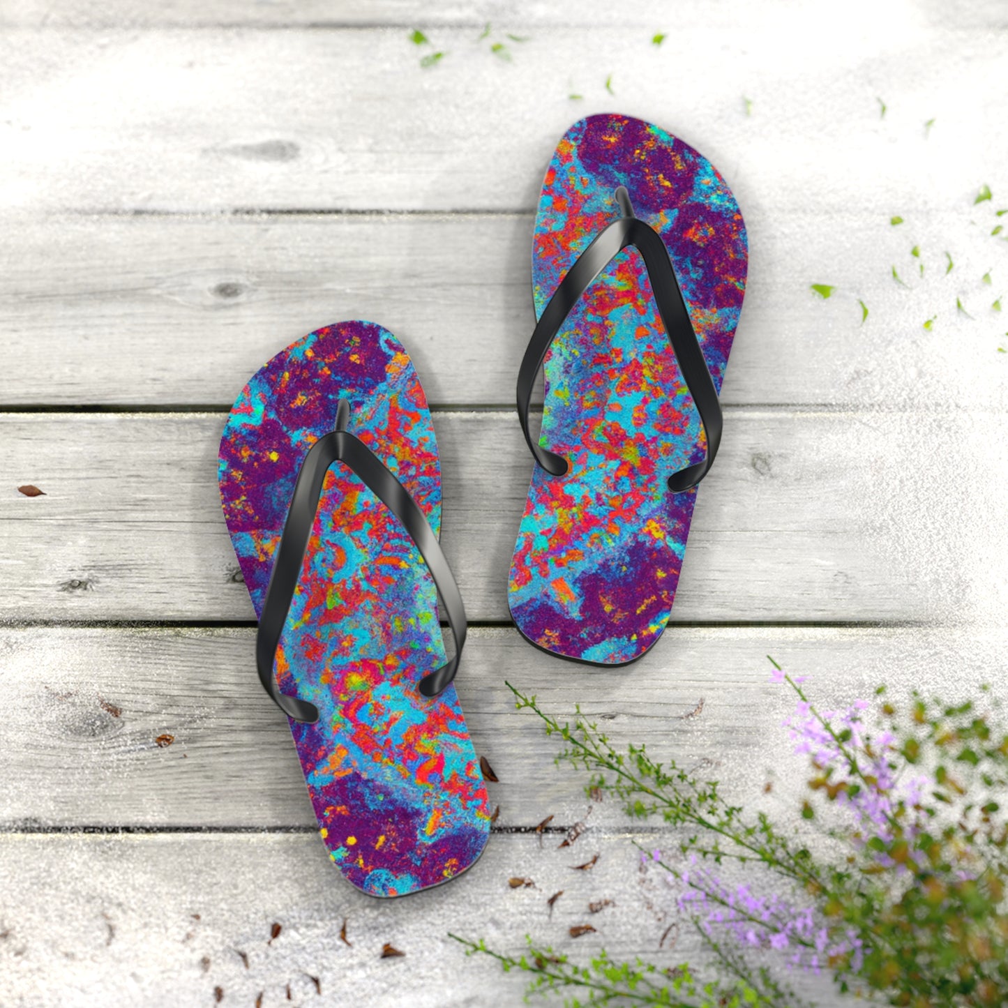 Abigail Cuthbert, Bootmaker - Psychedelic Trippy Flip Flop Beach Sandals