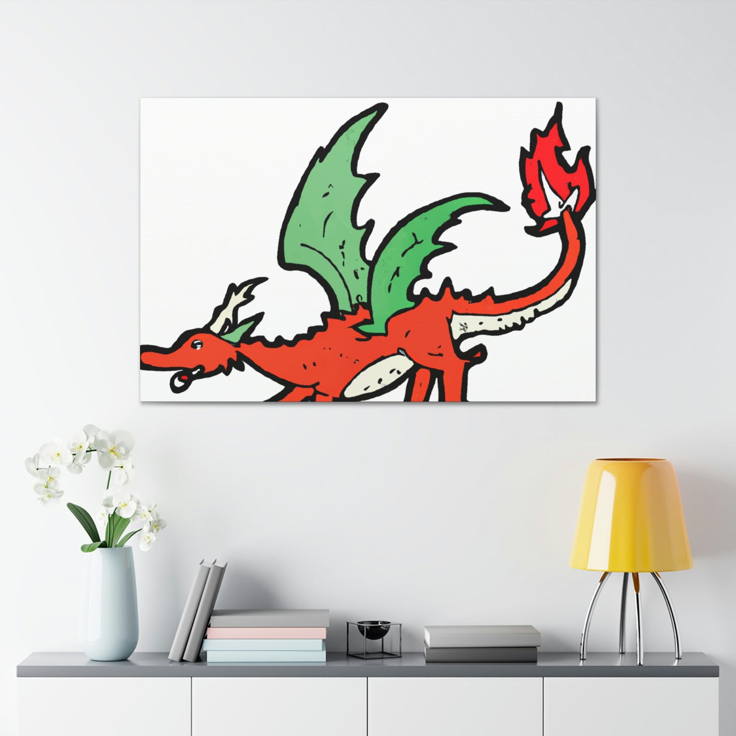 Sir/Dame Agnes Griffin the Dragon Slayer - Dragon Collector Canvas Wall Art