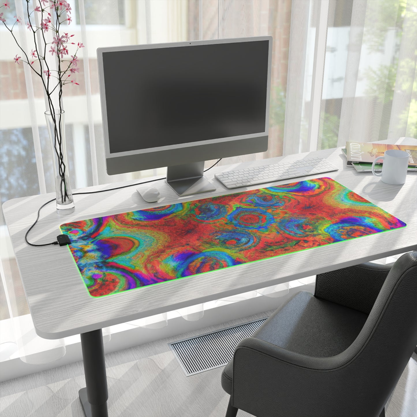 Jasper Punchyford - Psychedelic Trippy LED Light Up Gaming Mouse Pad