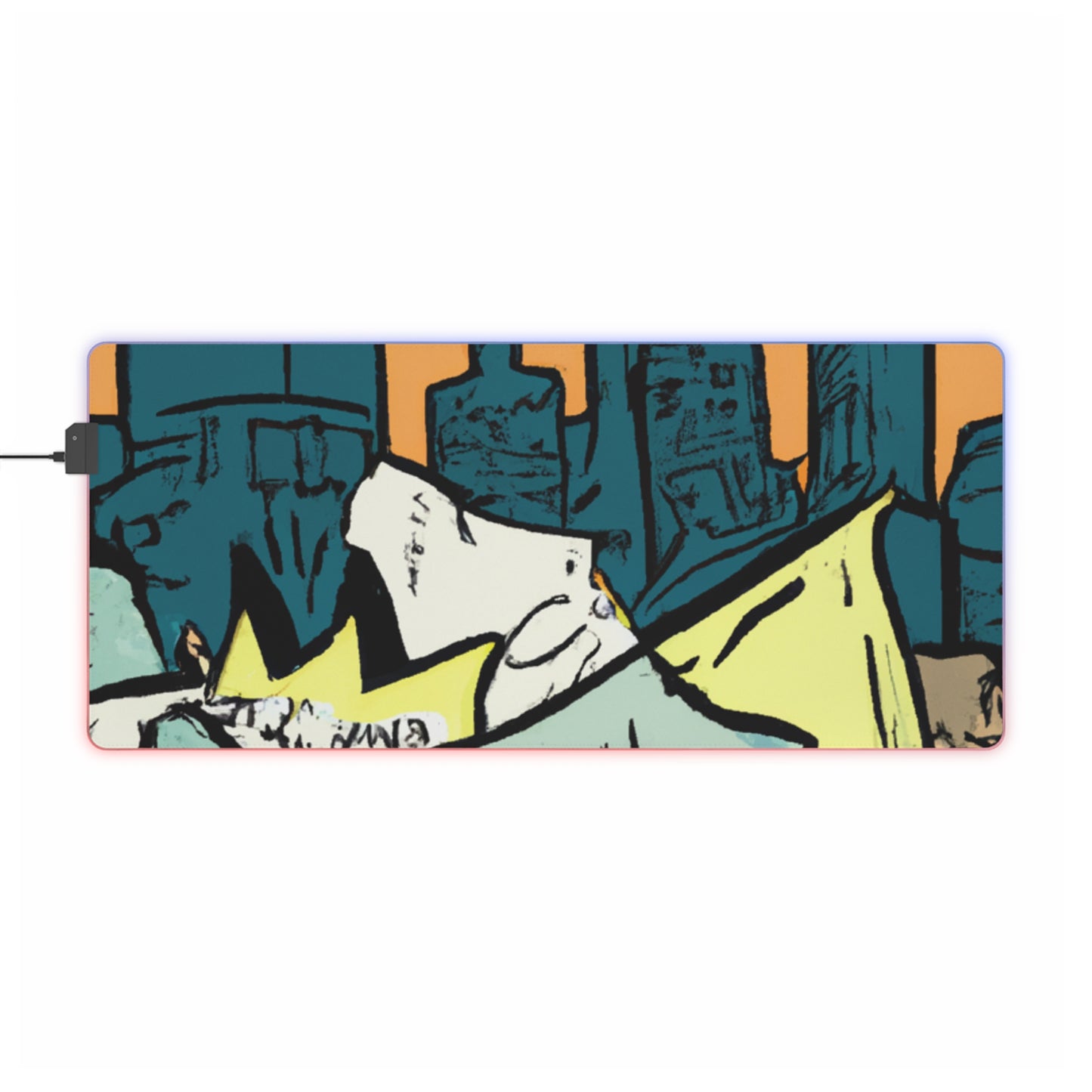 Rocko the Rocket Boy - Comic Book Collector LED Light Up Gaming Mouse Pad