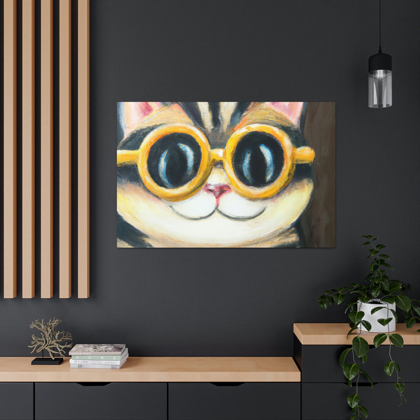 Freddie "Fluff 'n' Stuff" Fuzzles - Cat Lovers Canvas Wall Art