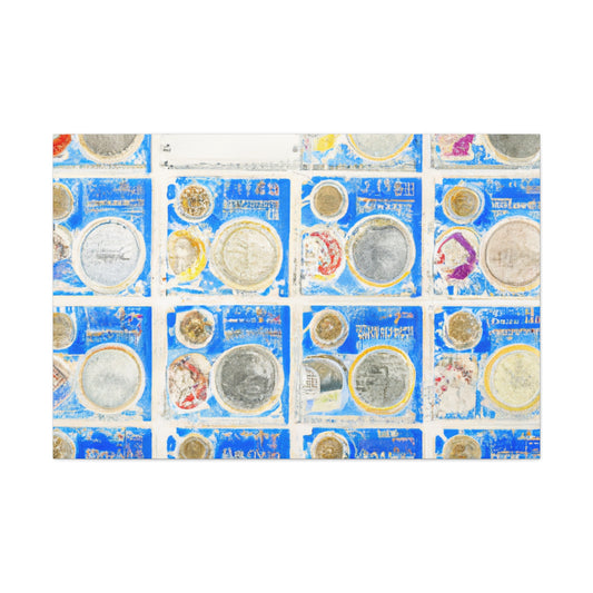 Global Stamp Collection. - Postage Stamp Collector Canvas Wall Art