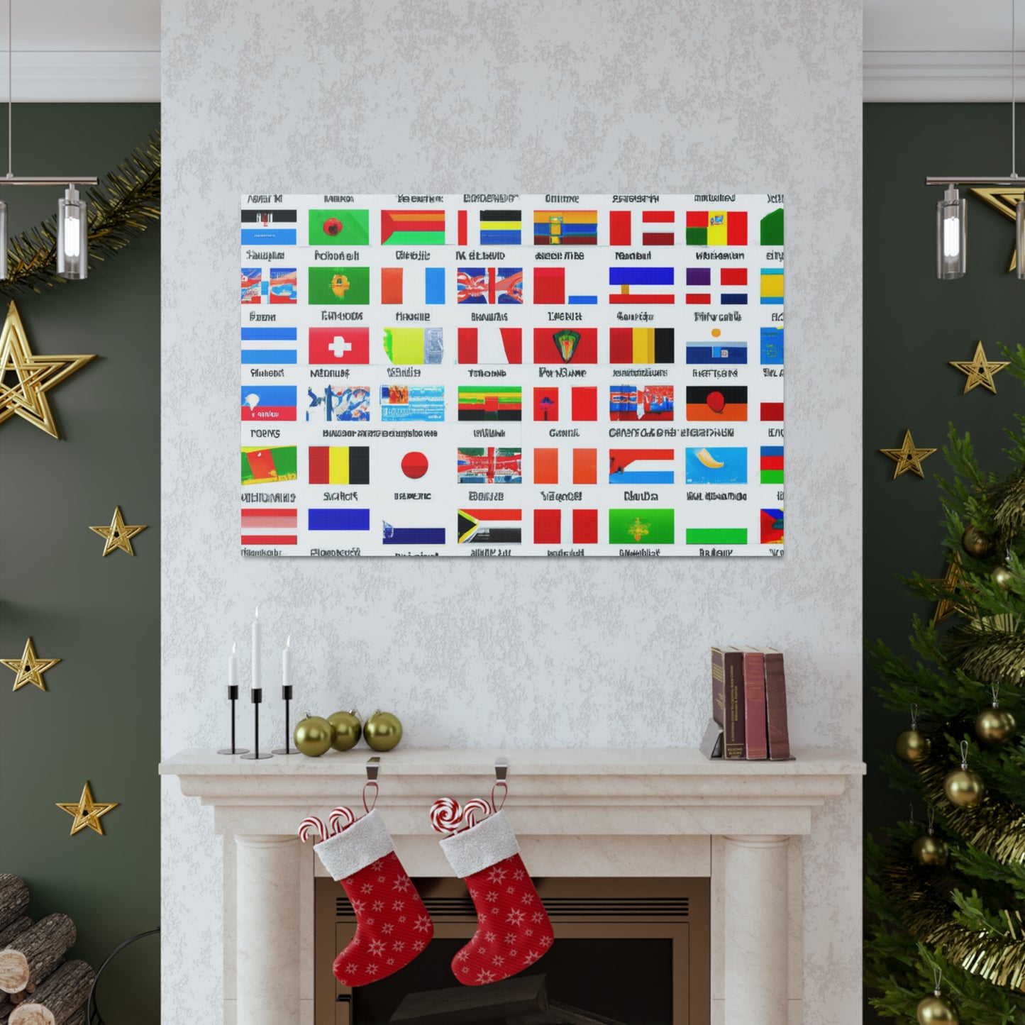 Mary Boulton - Flags Of The World Canvas Wall Art