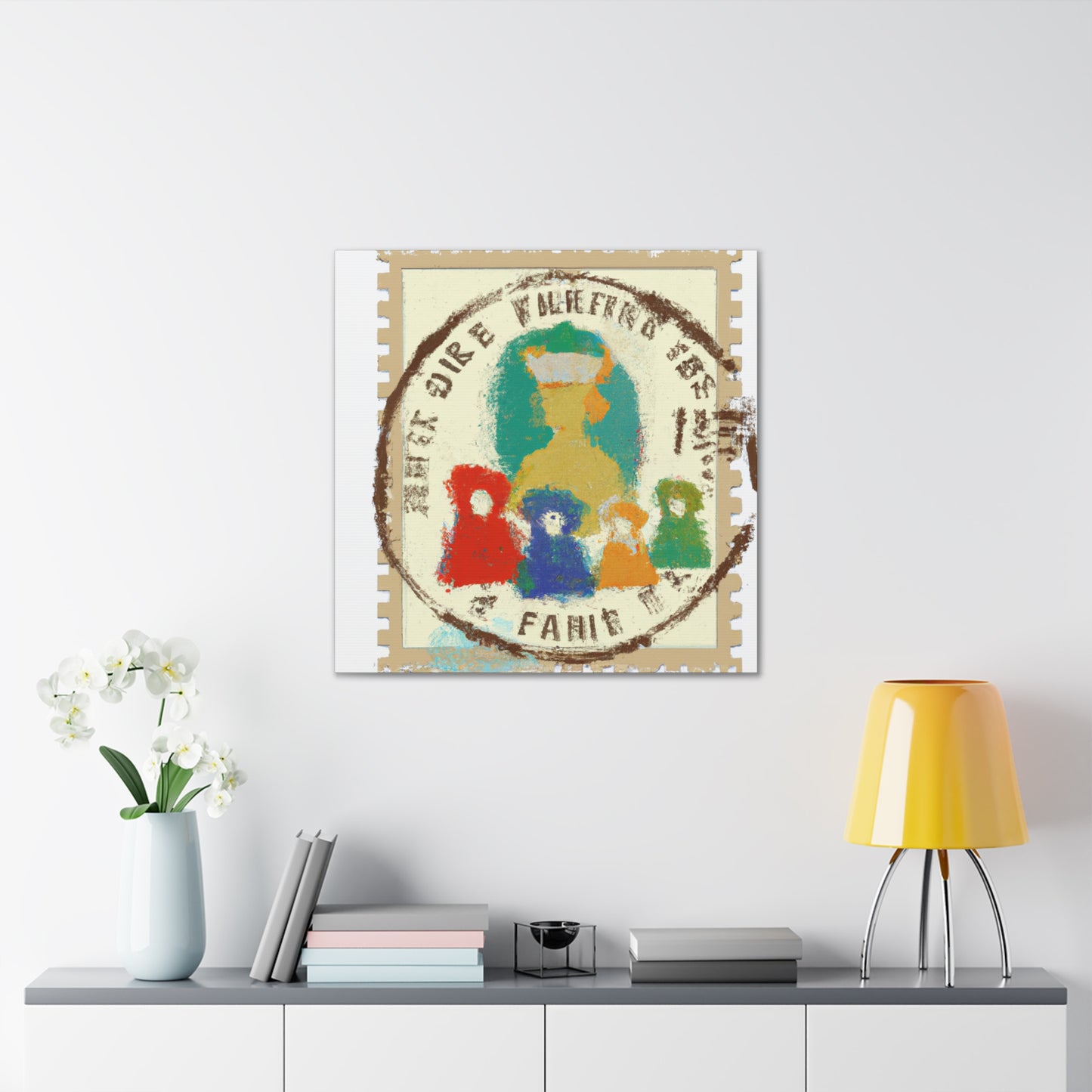 Global Celebration Stamps - Postage Stamp Collector Canvas Wall Art