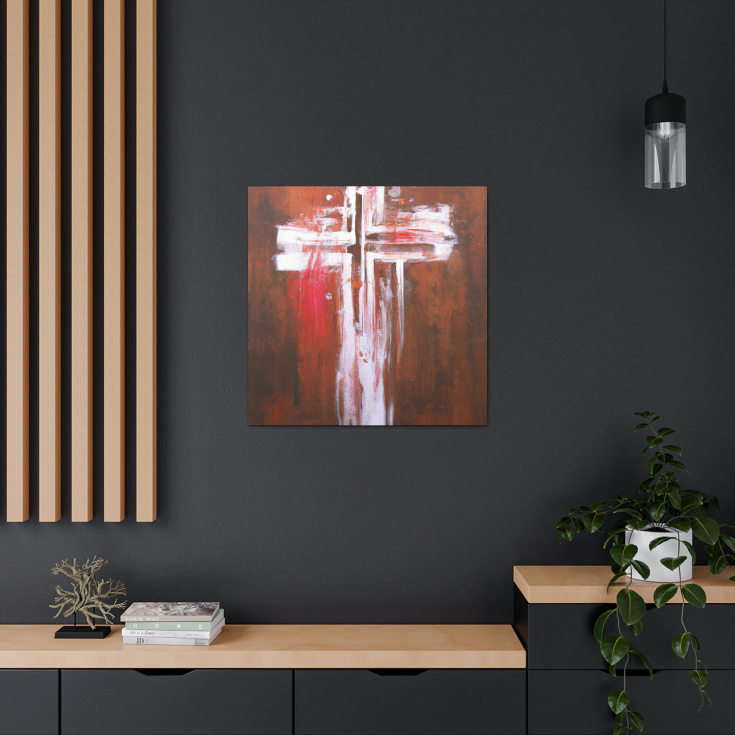 Hebrews 11:1 
"Now faith is confidence in what we hope for and assurance about what we do not see.” - Canvas Wall Art