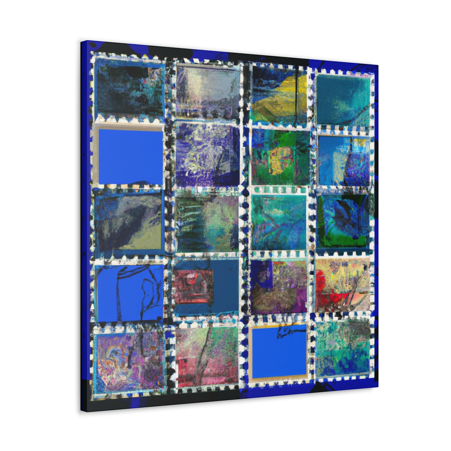 Cultural Celebrations: Global Wonders - Postage Stamp Collector Canvas Wall Art